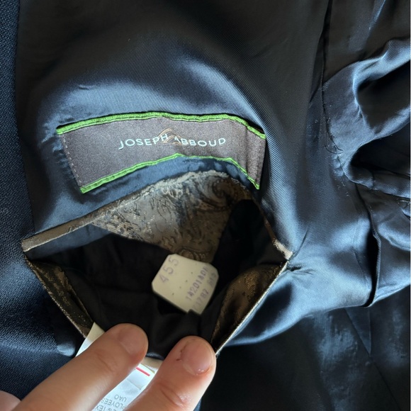 Joseph Abboud Mens Wool Blazer Suit Double Vent Lined Navy Size 40R Wool - Picture 15 of 15